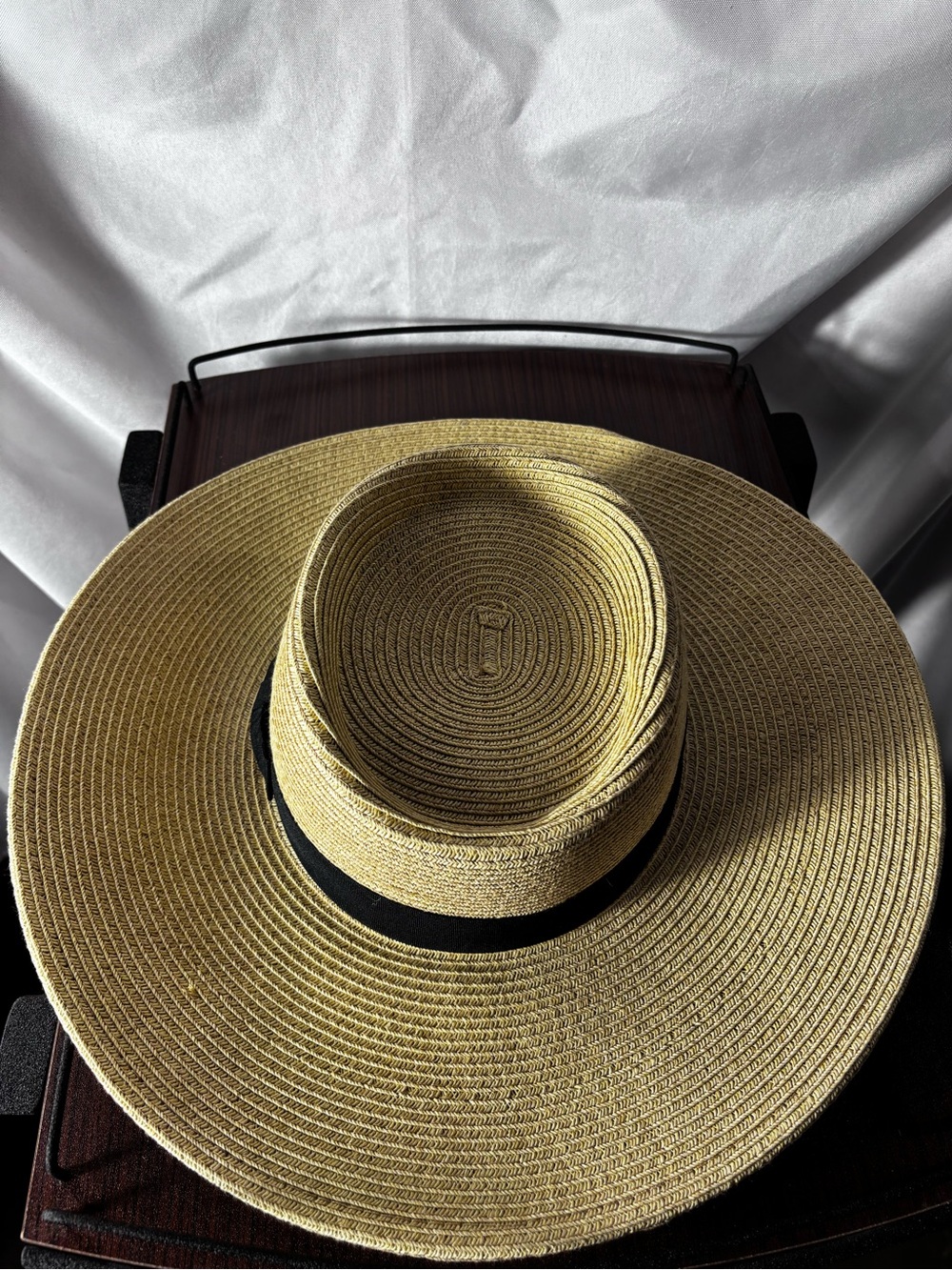 Scala Straw Sun Hat in Natural with Black Band